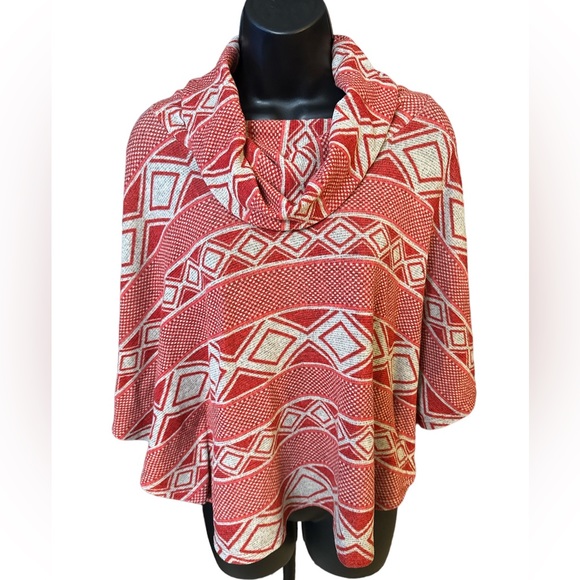 Forever 21 Tops - *HOST PICK* FOREVER 21 Red and Grey Cow Neck Oversized Top